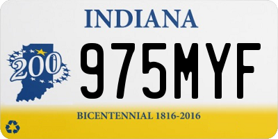 IN license plate 975MYF
