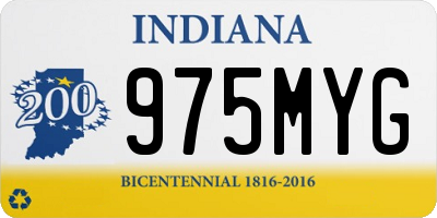IN license plate 975MYG
