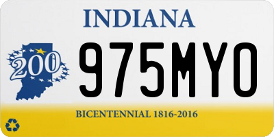 IN license plate 975MYO