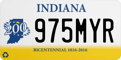 IN license plate 975MYR