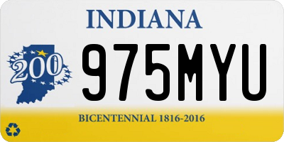 IN license plate 975MYU