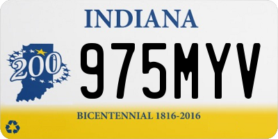 IN license plate 975MYV