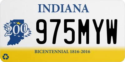 IN license plate 975MYW
