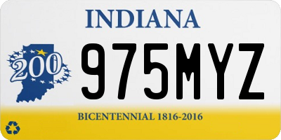 IN license plate 975MYZ