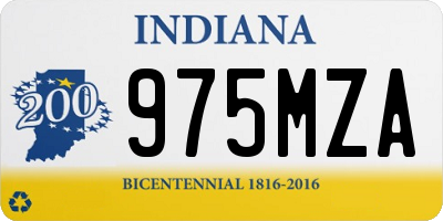 IN license plate 975MZA