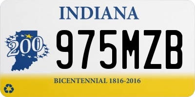 IN license plate 975MZB