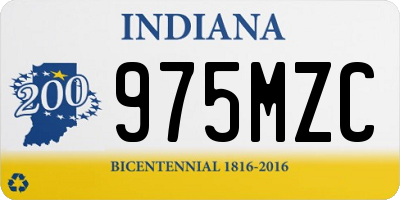 IN license plate 975MZC