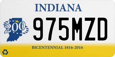 IN license plate 975MZD
