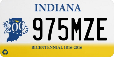 IN license plate 975MZE