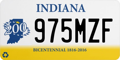 IN license plate 975MZF