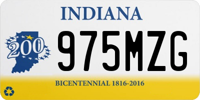 IN license plate 975MZG