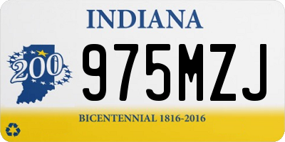 IN license plate 975MZJ
