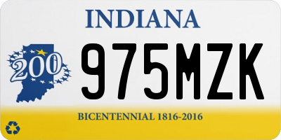 IN license plate 975MZK