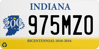 IN license plate 975MZO