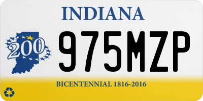 IN license plate 975MZP