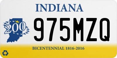IN license plate 975MZQ