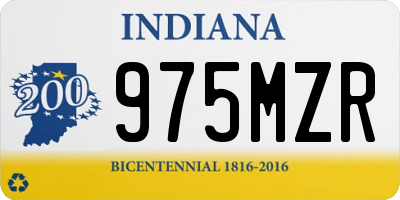 IN license plate 975MZR