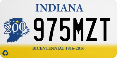 IN license plate 975MZT