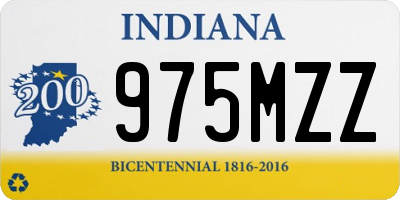 IN license plate 975MZZ