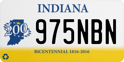 IN license plate 975NBN