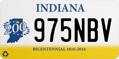 IN license plate 975NBV