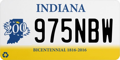 IN license plate 975NBW