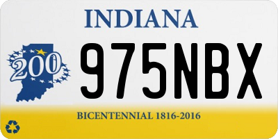 IN license plate 975NBX