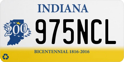 IN license plate 975NCL