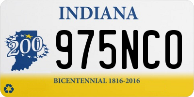 IN license plate 975NCO