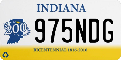 IN license plate 975NDG