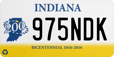 IN license plate 975NDK