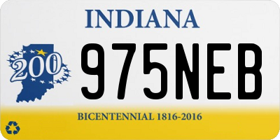 IN license plate 975NEB