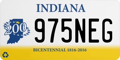 IN license plate 975NEG