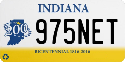 IN license plate 975NET
