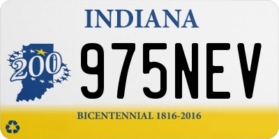 IN license plate 975NEV