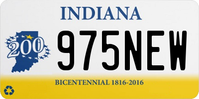 IN license plate 975NEW