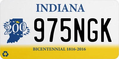 IN license plate 975NGK