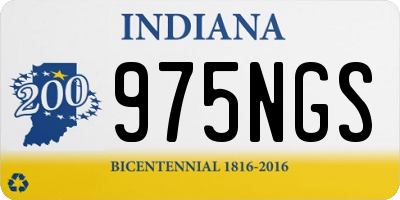 IN license plate 975NGS