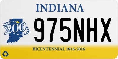 IN license plate 975NHX