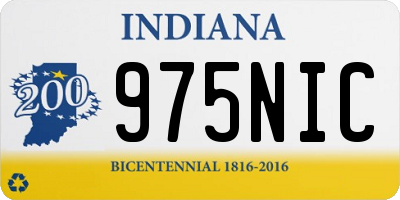 IN license plate 975NIC