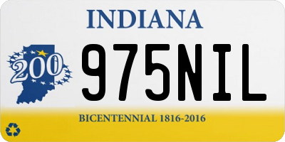 IN license plate 975NIL