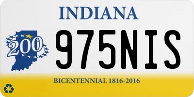 IN license plate 975NIS