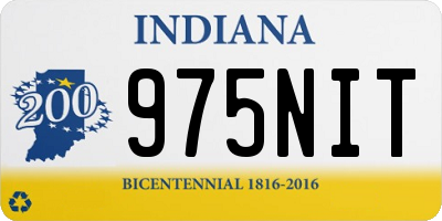 IN license plate 975NIT