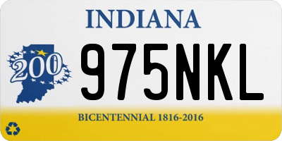 IN license plate 975NKL