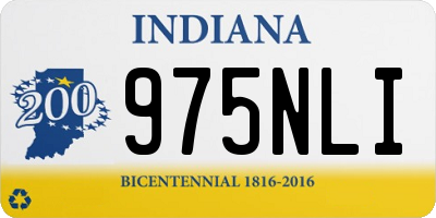 IN license plate 975NLI