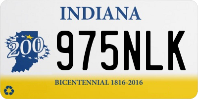 IN license plate 975NLK