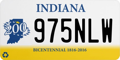IN license plate 975NLW