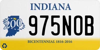 IN license plate 975NOB