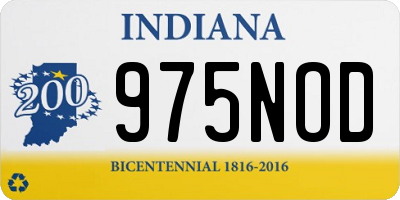 IN license plate 975NOD