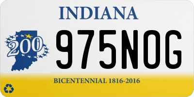 IN license plate 975NOG
